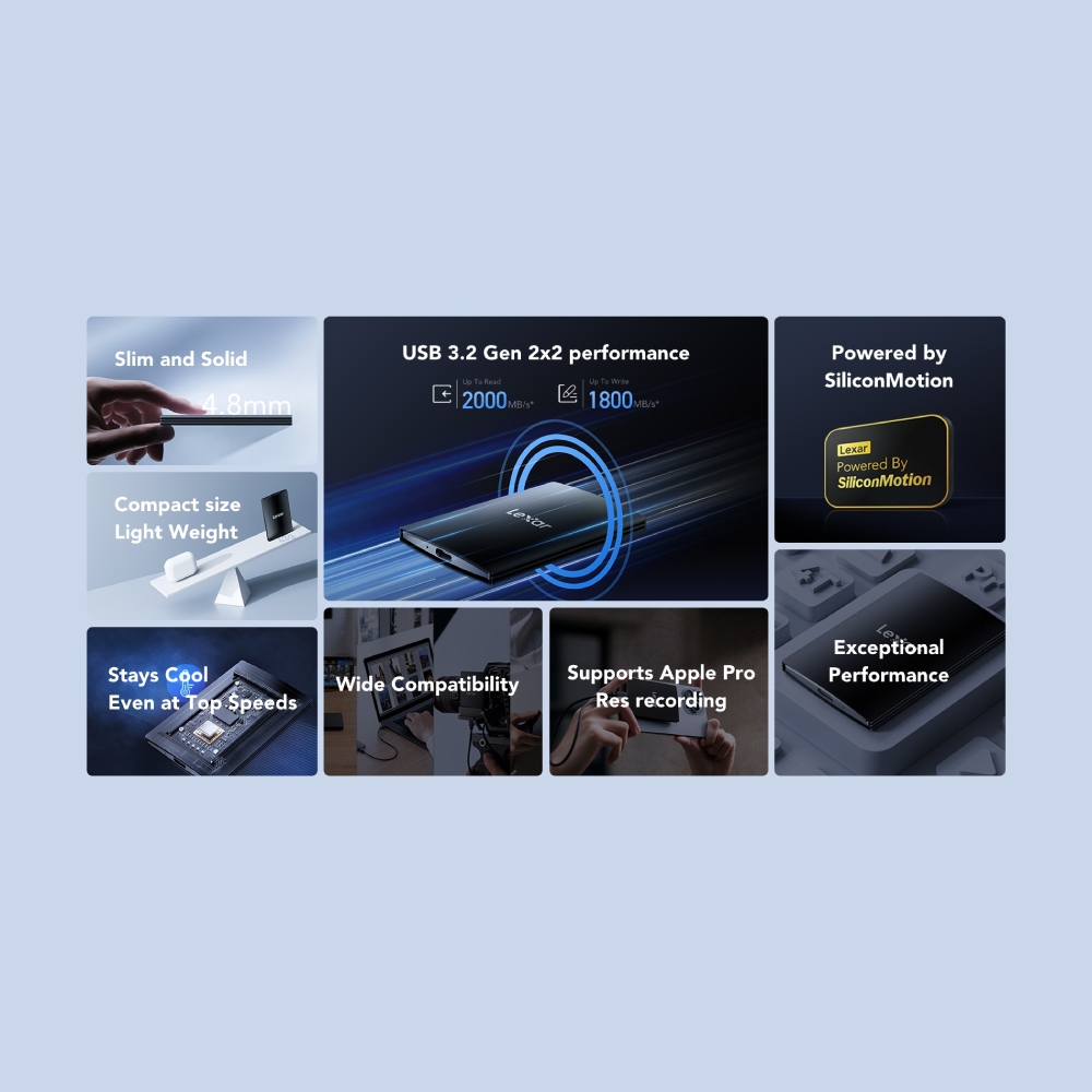 เอสเอสดีพกพา Lexar PortableSSD SL500 2TB [ไม่มี Magnetic set]_2