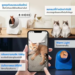 [🔥ใส่โค้ดลดเพิ่ม] Petology ห้องน้ำแมวอัตโนมัติ ดีไซน์ใหญ่ รองรับแมวหลายตัว CATLINK V.3 และ CATLINK V.3 Ultra
