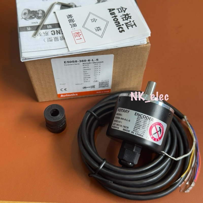 E50S8-360-6-L-5 Encoder แกน 8 มิล 360 P/R ไฟ 5VDC มีสินค้าพร้อมส่ง🇹🇭￼
