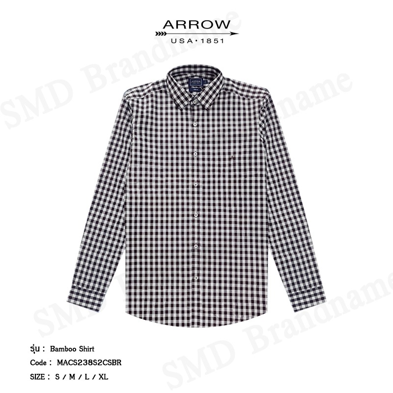 Arrow เสื้อเชิ้ตแขนยาว รุ่น Bamboo Shirt Code: MACS238S2CSBR