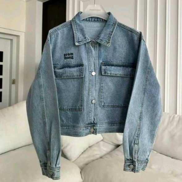 PTJ30208 Denim Jacket Crop PROMTHONG