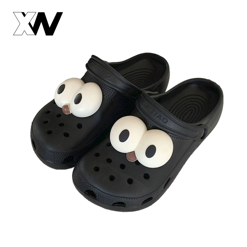 XWbrand New  รองเท้าแตะลำลองแฟชั่น มาพร้อม ติดรองเท้าเพิ่มความน่ารัก พื้นนุ่มนิ่ม น้ำหนักเบา ใส่ส่บา