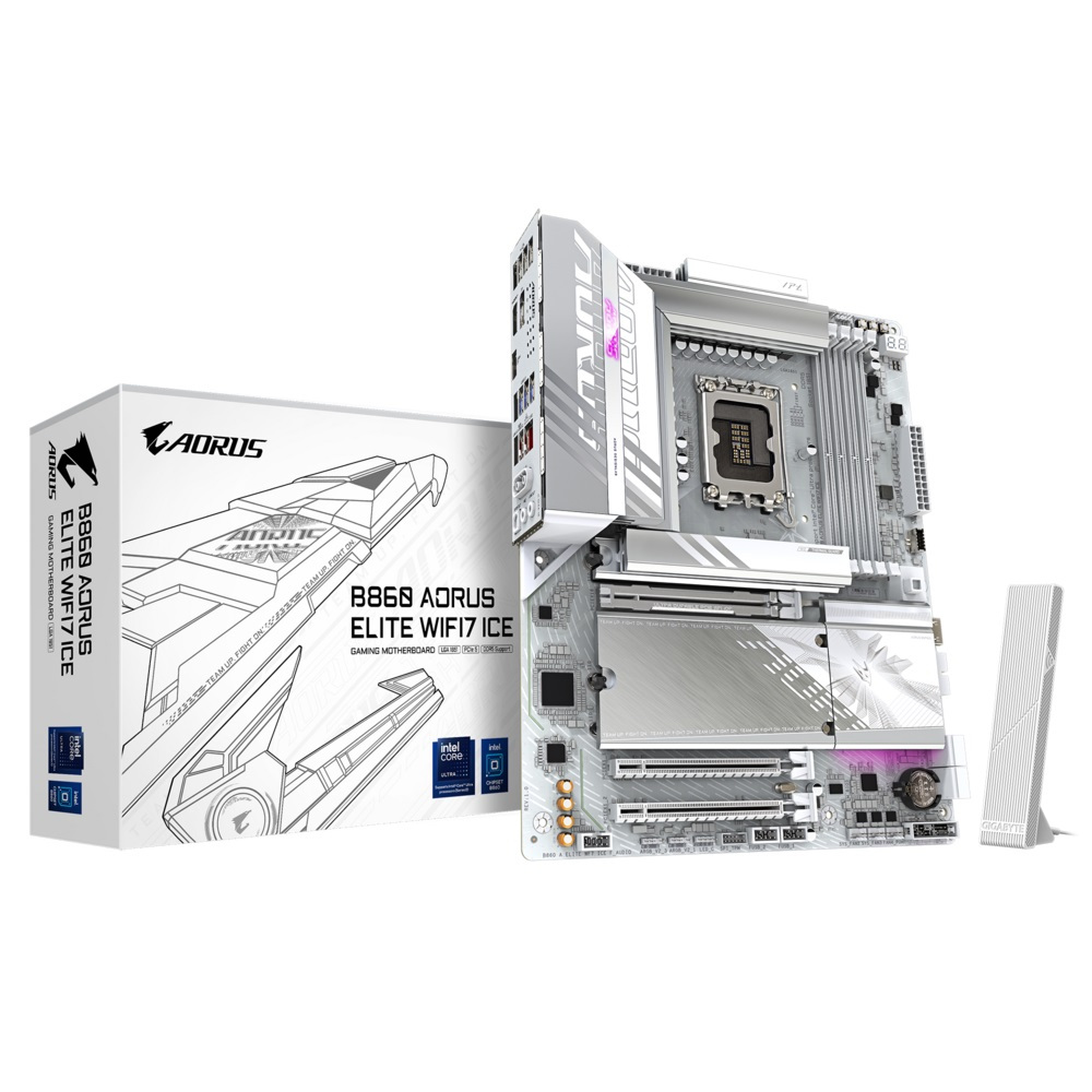 GIGABYTE B860 AORUS ELITE WIFI7 ICE INTEL LGA1851 Motherboard เมนบอร์ด
