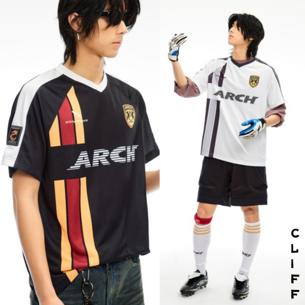 CLIFF เสื้อผู้ชาย คอวี สีต่อ ชุดคู่รัก ย้อนยุค ลำลอง ยอดนิยม เสื้อยืดผู้หญิง