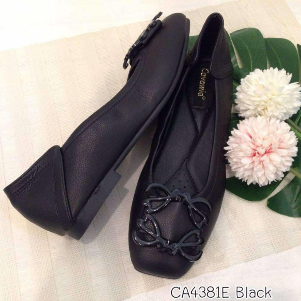 รองเท้าคัชชูแฟชั่น รองเท้าคัทชู Cavawia รุ่นCA4381E สีดำสีครีม