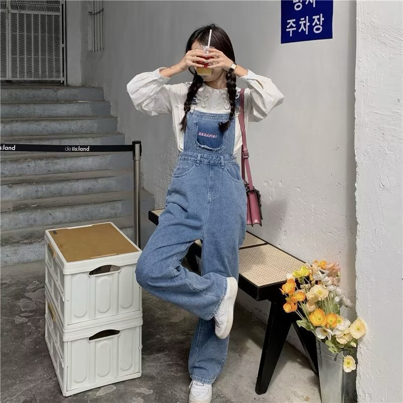 ชุดเอี๊ยมยีนส์ เซต2ชิ้นm l xlสอบถามได้เลยจ้่าส้งในไทย ให้วัดชุดได้