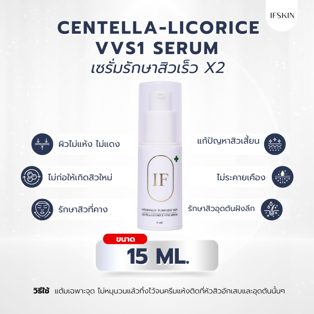 โปรโมชั่นสำหรับวันวาเลนไทน์ 13-15 /2/68[ตัวรักษาสิว และสิวเสี้ยนขั้นเทพ] centella-licorice VVS1 15 ml