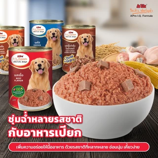 (4 กระป๋อง) อาหารสุนัขกระป๋อง Apro I.Q. Formula ขนาด 400g