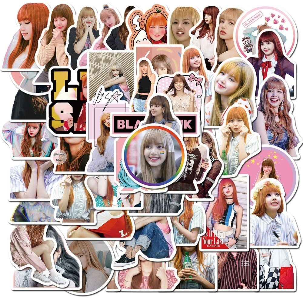 พร้อมส่ง 50แผ่น มหาเวทย์ผนึกมาร ลลิษา มโนบาล ลิซ่า BlackPink LISA พีวีซี กันน้ำ สติ๊กเกอร์