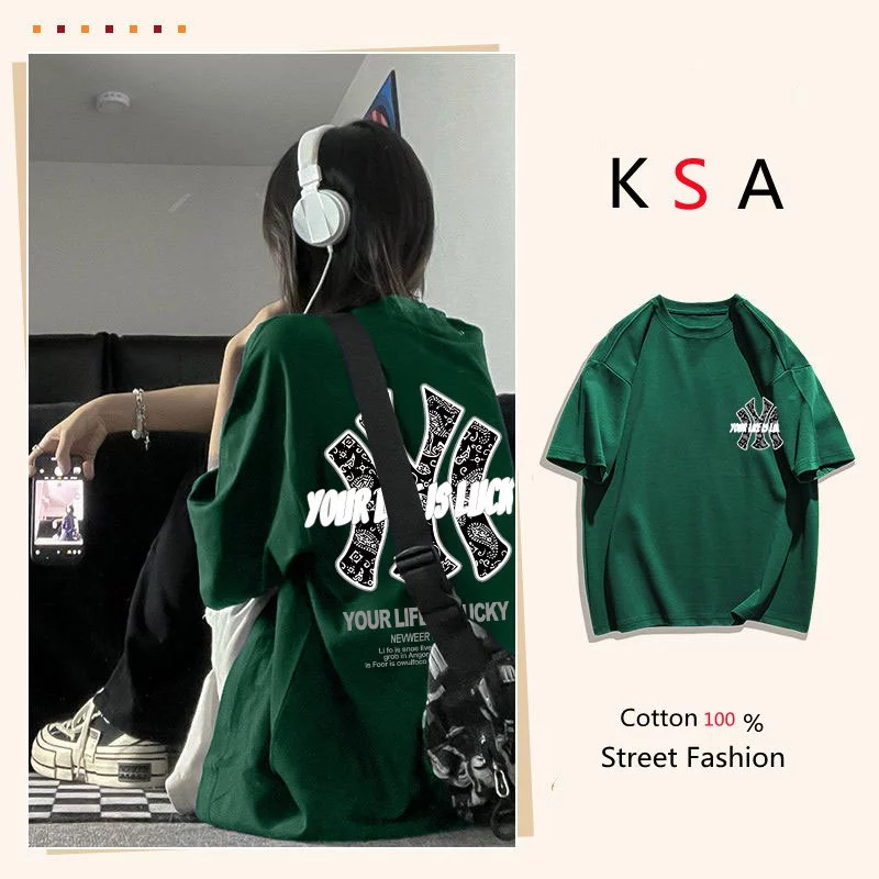 เสื้อฟอกวินเทจผู้หญิงเท่ๆ ผ้าฝ้าย 100% oversize เสื้อผ้าแฟชั่นสไตล์เกาหลี สไตล์ฮิปฮอป เสื้อยืดคู่กับแฟนไซร์ใหญ่ชายหญิง thumbnail 3