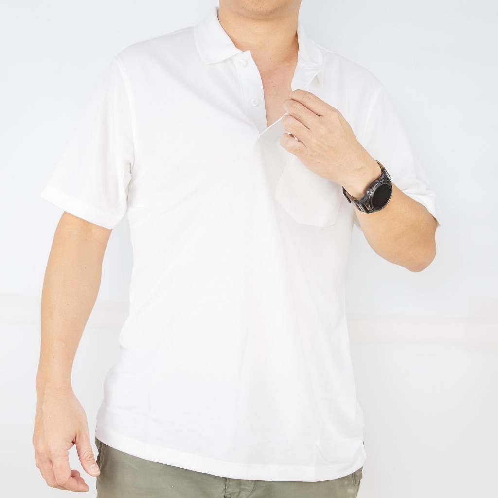 เสื้อโปโลเสื้อยืดผ้าค็อตตอน ยี่ห้อ HoneyBird ใส่ทำงานใส่ไปงานขาวดำ ใส่ดีใส่ทน สินค้าพร้อมส่งส่งไวส