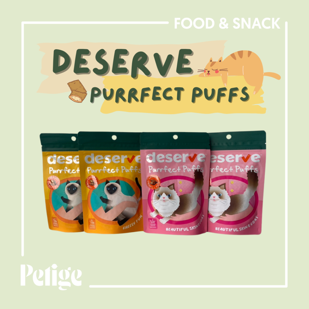 Deserve Purrfect Puffs 60g ขนมพัฟสอดไส้สำหรับน้องแมว