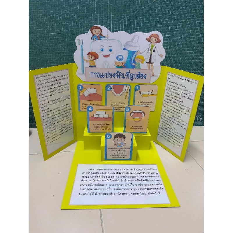 สื่อการสอนทำมือป๊อบอัพ 4 มิติ เรื่อง การแปรงฟันที่ถูกต้อง
