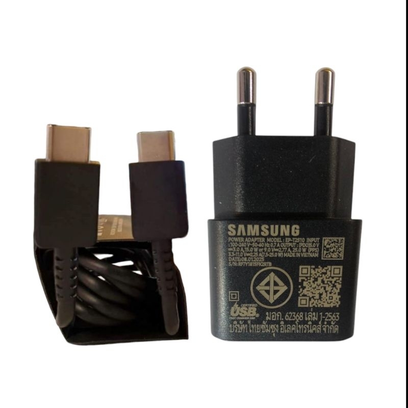 ชุดสายชาร์จแท้Samsung 25w adapter+สายc to c รูปที่ 2