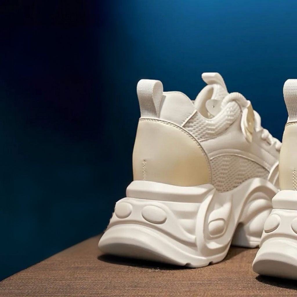 พร้อมส่งจากไทย G17 รองเท้าผ้าใบสไตล์แฟชั่นเกาหลี ดีไซน์สวย รองเท้าแฟชั่น รองเท้าผู้หญิง เสริมส้น 9 CM. - รูปที่ 5