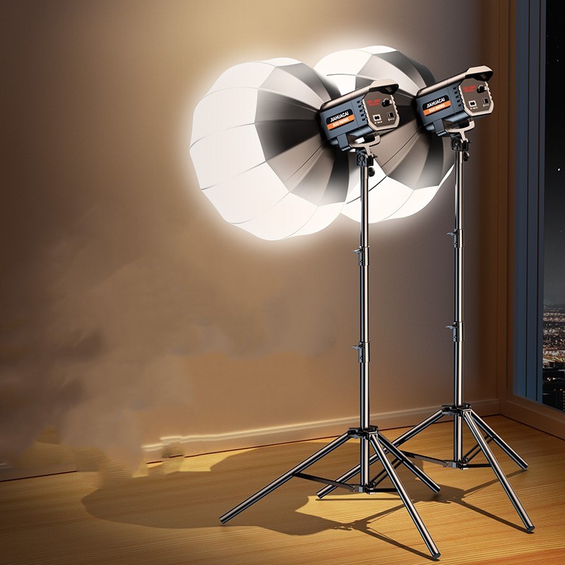 ไฟถ่ายรูป 500W LED ไฟไลฟ์สด ไฟสตูดิโอ with 65cm Lantern Softbox & Stand Studio Live Stream Photo Video Lighting Kits