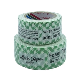 (แพ็ค 12 ม้วน) เทปโฟมกาว 2 หน้า ตราหลุยส์เทป Louis Tape ขนาด 24 มม