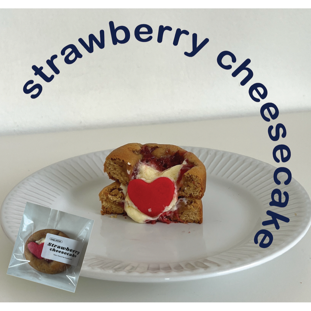 รสพิเศษ💕 Strawberry cheesecake cookie ซอฟคุกกี้ คุกกี้นิ่ม ขนม  (**ขั้นต่ำ2ชิ้นคละรสได้**) mega.delish