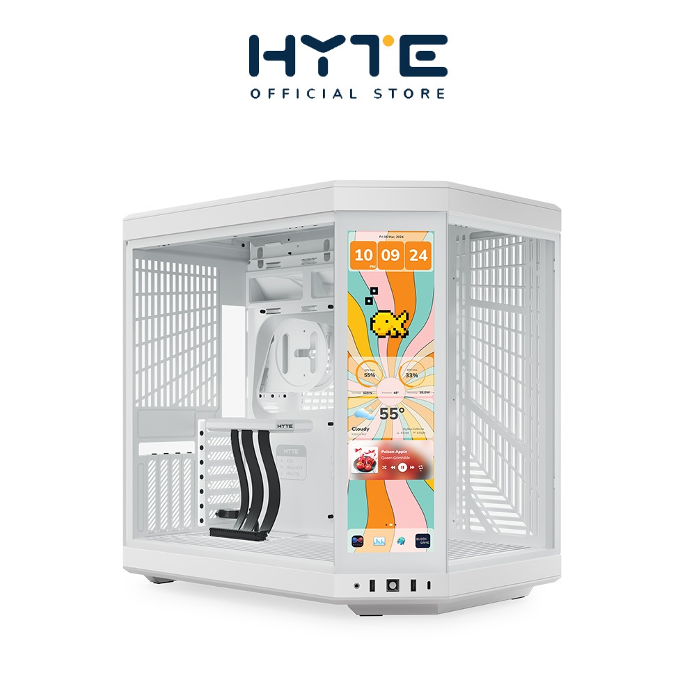 HYTE Y70 14.9 TOUCH INFINITE SNOW WHITE (Computer case / เคสคอมพิวเตอร์)