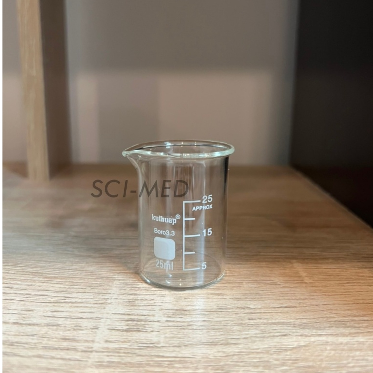บีกเกอร์เเก้ว ขนาด 25ml Kuihuap LAB