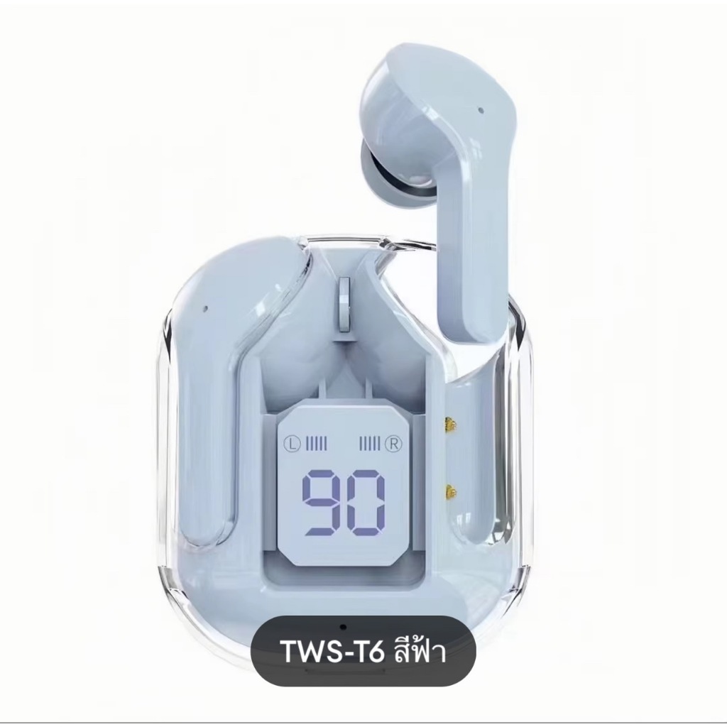 TWS หูฟังสำหรับเล่นเกมบลูทูธV5.3 หูฟังกล่องชาร์จไร้สาย 9D หูฟังไร้สายหูไร้สาย ใช้งานง่าย ขนาดพกพา กระทัดรัด