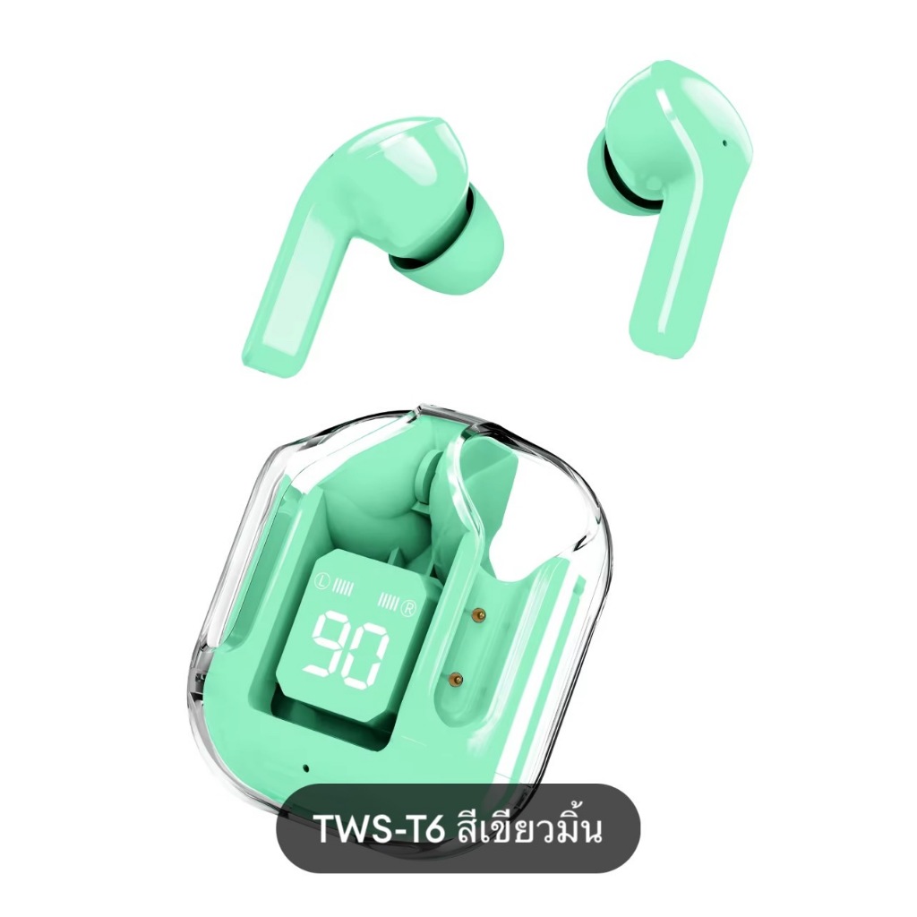 TWS หูฟังสำหรับเล่นเกมบลูทูธV5.3 หูฟังกล่องชาร์จไร้สาย 9D หูฟังไร้สายหูไร้สาย ใช้งานง่าย ขนาดพกพา กระทัดรัด