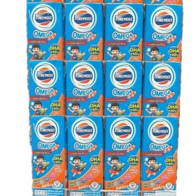 Foremost โอเมก้า รสจืด 4 กล่อง 180 มล. ( 3 แพ็ค)