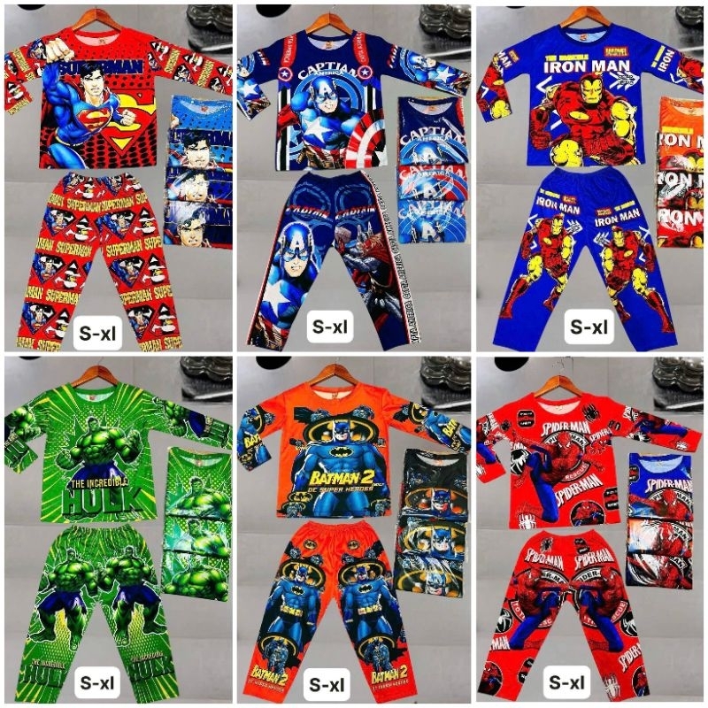 ชุดฮีโร่เด็ก ชุดสไปเดอร์แมน เบ็นเท็น รวมลายซุปเปอร์ฮีโร่ 5-8ปี ลายชัดหน้าหลัง ชุดแฟนซีเด็ก