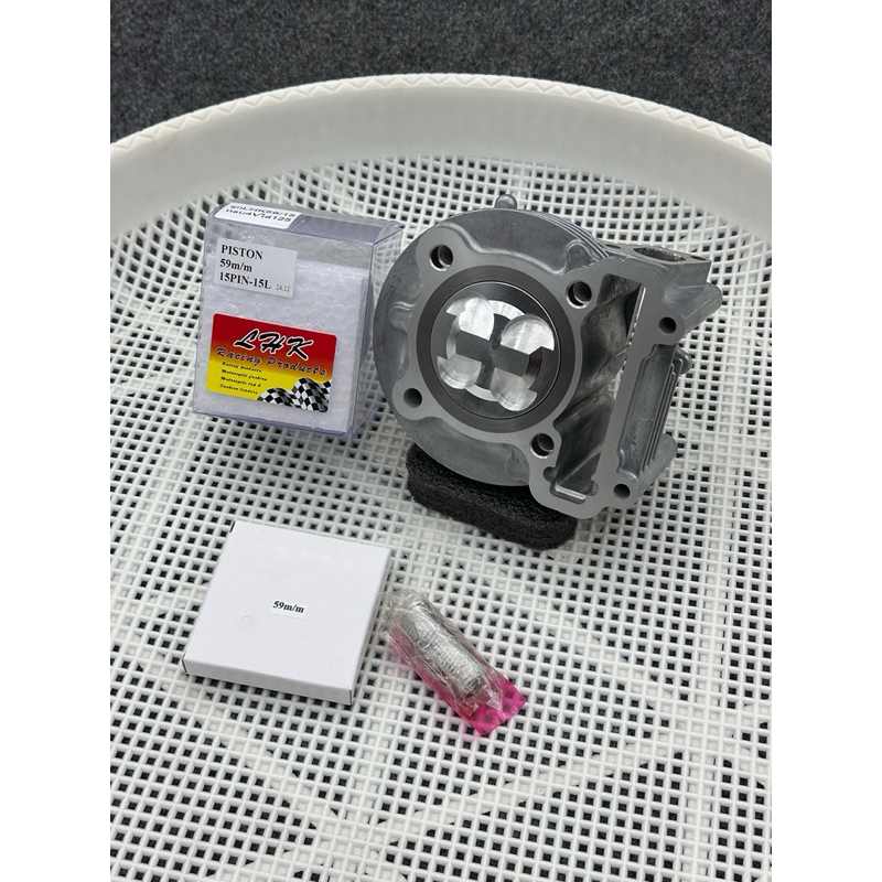 เสื้อmioลูก59/4วาวสลัก15มิลปลอกสูบยาวรองรับประเก็นได้ถึง15มิลลูกสูบหลบวาวขนาด19-22ปลอกนอกโต64มิล