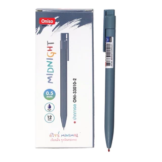 Oniso ปากกาเจลแบบกด MIDNIGHT ONI-33010 minimal style ขนาด 0.5 มม. หมึกน้ำเงิน เขียนลื่น