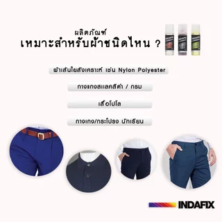 สีย้อมผ้า INDAFIX สำหรับเส้นใยสังเคราะห์ ขนาด 15ml (สีดำและสีกรม)
