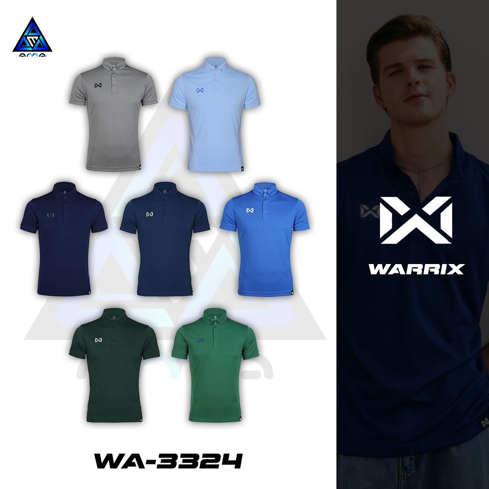 เสื้อ WARRIX  รุ่น BUBBLE รหัส WA-3324 วาริกซ์ เสื้อโปโล WARRIX ชายและหญิง ชุด 3 ของแท้100%