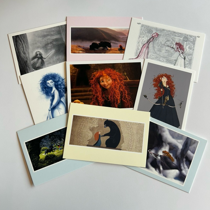 Disney Princess Postcard : Brave ; Merida 💛💚🩵  โปสการ์ดดิสนีย์ เมอริด้า