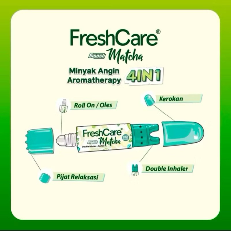 [original] Freshcare Smash & Matcha เฟรชแคร์ 4 in 1 ยาดมสมุนไพร กลิ่นหอม