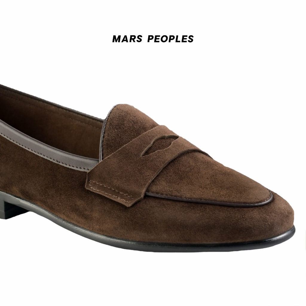 MARS PEOPLES - People Belgian สีน้ำตาลเข้ม Suede