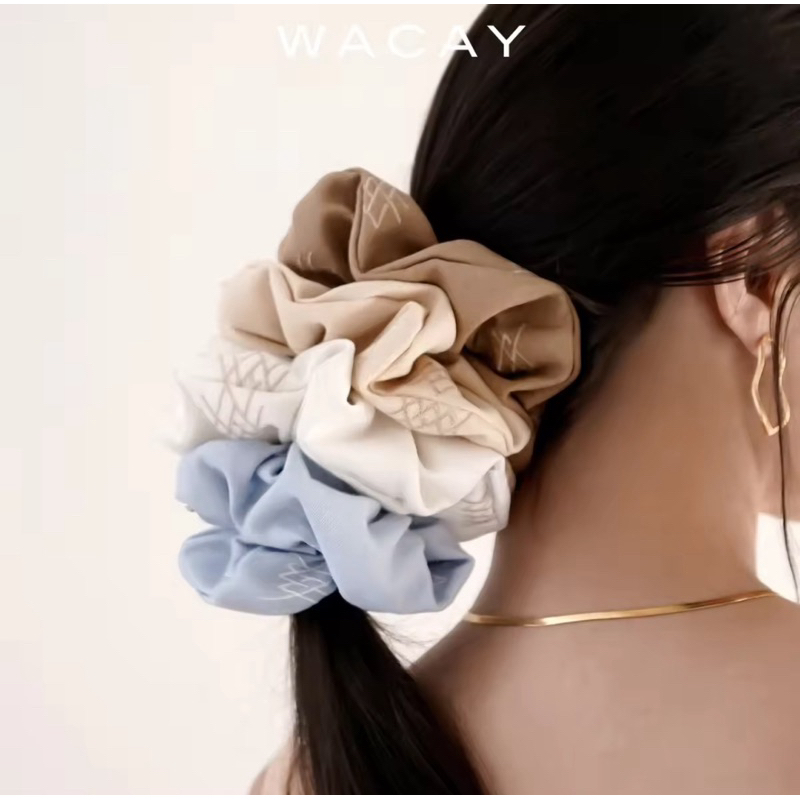 WACAY - Monogram Donut Hairband ยางรัดผม ลายโมโนแกรม มี 6 สี