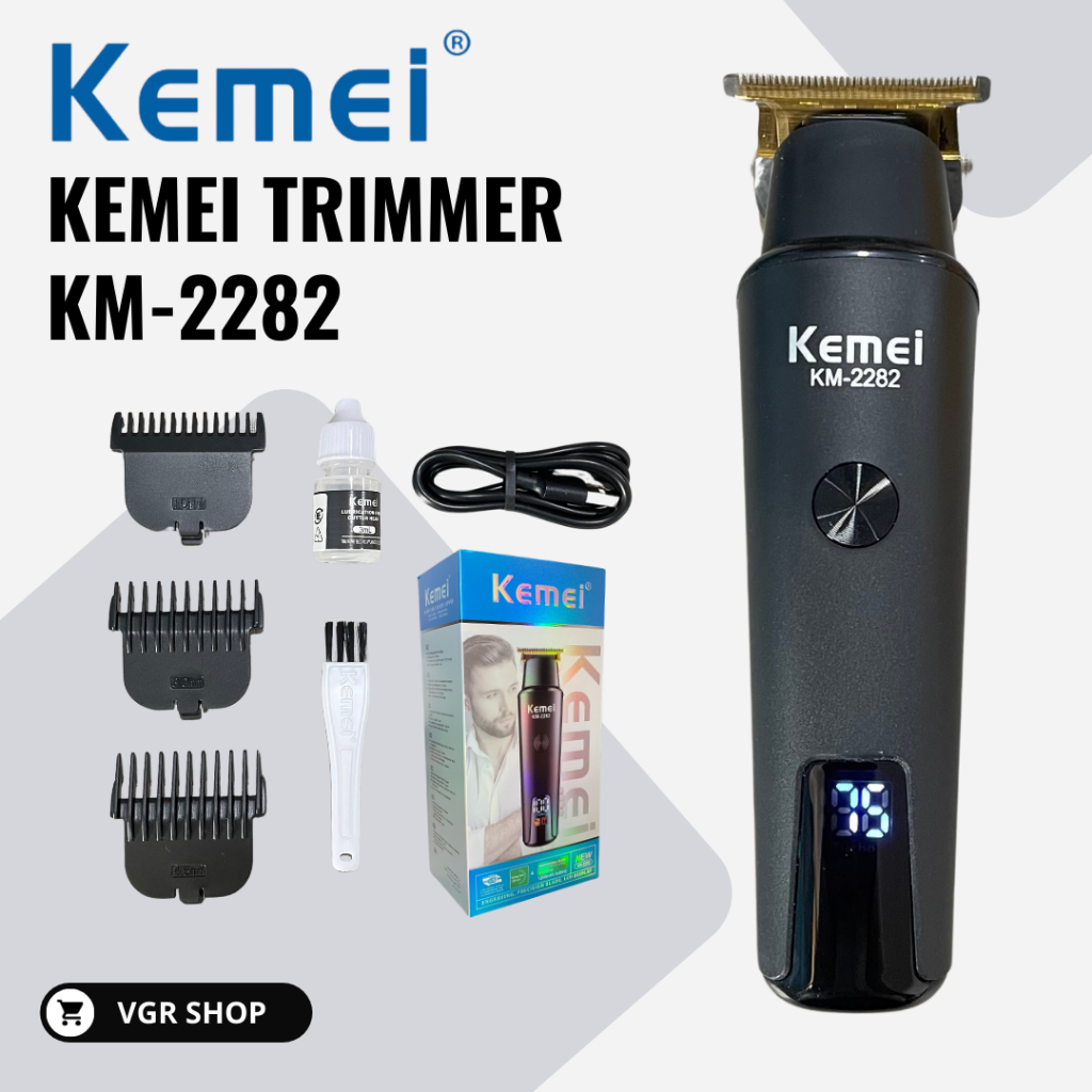KEMEI ปัตตาเลี่ยนตัดผม รุ่น KM-2282 ตัว Trimmer กันจอน เล็มขอบ รอบหมุน 6500RPM พร้อมส่งในไทย