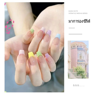 Nail.Girl ใหม่ สีมาการง น้ํามันทาเล็บเจล UV ชุดยาทาเล็บเจล สียอดนิยม เสริม ประสิทธิภาพเล็บ สําหรับร้านทําเล็บ