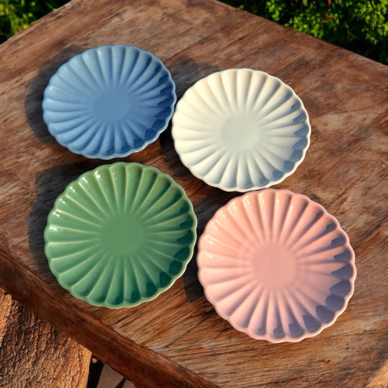 Rangzima Ceramic จานเค้ก สไตล์มินิมอล ขนาด6นิ้ว