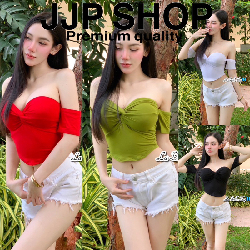 เสื้อเกาะอกเปิดไหล่ เสริมฟองน้ำ ดีเทลยุ้มอก สวยๆ แซ่บๆ เนื้อผ้าอย่างดี งานสวย ดูดีแบบสาวเทสดี ปังสุดๆ