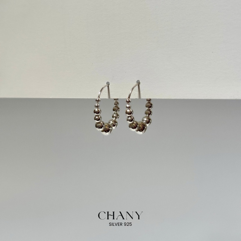 CHANY DOT HOOP ERRING ต่างหูห่วงเงินแท้ แบบบิดเปิด