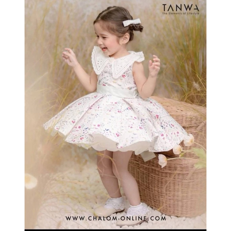 เดรสวินเทส Tanwa (Brand Chalom) 🌸🤍 มือ 2 สภาพดี Size 3/4 Y