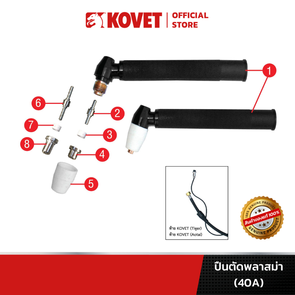 KOVET ปืนตัดพลาสม่า (40A) AIR PLASMA CUTTING TORCH