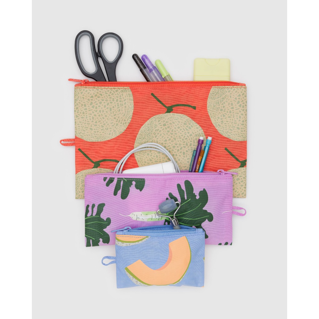 (พร้อมส่ง) BAGGU Flat Pouch Set กระเป๋าใส่ของอเนกประสงค์ เหมาะสำหรับใส่ของเดินทาง เซ็ทละ 3 ชิ้น จัดกระเป๋าเดินทางกระเป๋า