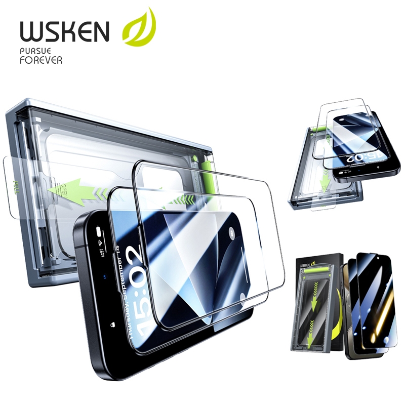 Wsken ฟิล์มกระจก เต็มจอ for ฟิล์ม iPhone 17 Pro Max/16 Pro Max/15 Pro Max/17 Pro/16 Pro/15 Pro/14 Pr