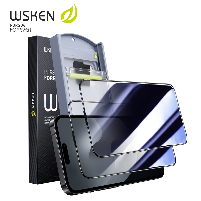 WSKEN กระจกนิรภัย iPhone 17ProMax 16ProMax 15Promax 14ProMax 14Pro ปกป้องหน้าจอ กระจกนิรภัย HD ตัวป้องกันหน้าจอที่ทนทาน