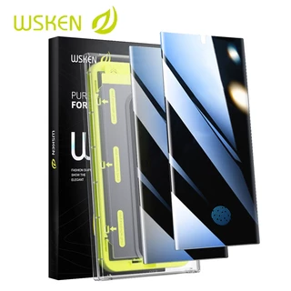 WSKEN for Samsung Galaxy S25 S24 Ultra/Plus ตัวป้องกันหน้าจอความเป็นส่วนตัว [รองรับการปลดล็อคลายนิ้วมือ] ฟิล์มกันรอย