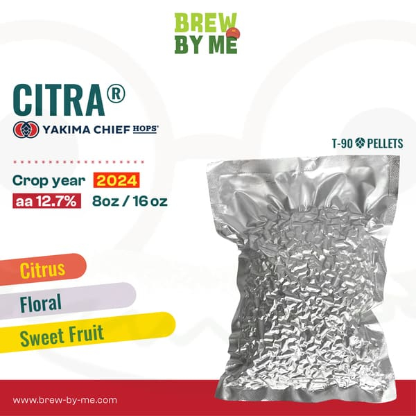 ฮอปส์ Citra® (US) 8oz หรือ 16oz PELLET HOPS (T90) โดย Yakima Chief Hops | ทำเบียร์ Homebrew