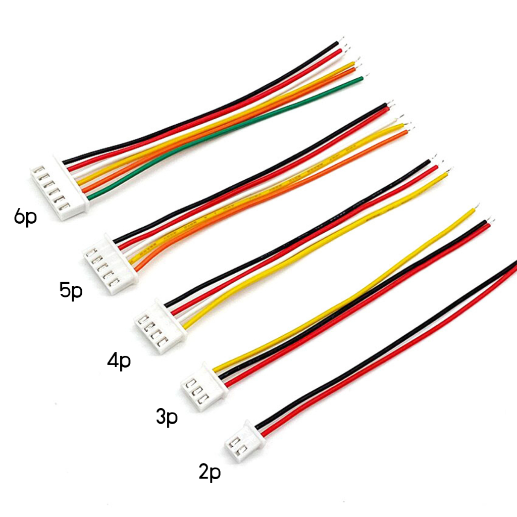 [5 ชิ้น] สายไฟเข้าหัว XH2.54mm 10cm 24AWG 1007 2p-12p Male Wire Connector