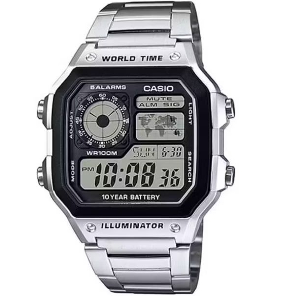 CASIOนาฬิกาแผนที่โลกรุ่นAE-1200HD-1 AE-1200WHB AE-1200WH ของแท้รับประกัน 1ปี